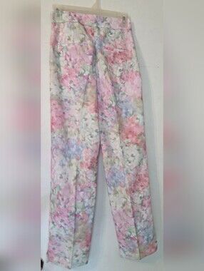 H&M Pastel Floral Cropped Pants in Pink, Blue, Green